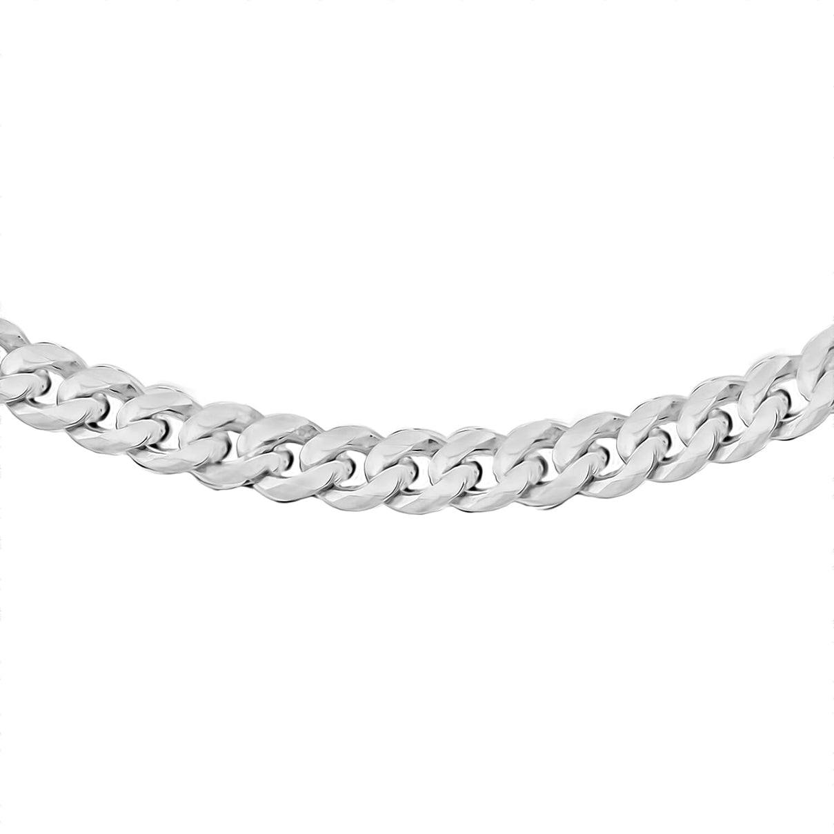 Sterling Silver Diamond Cut Panza Curb Chain 22 Inch 8926371 0