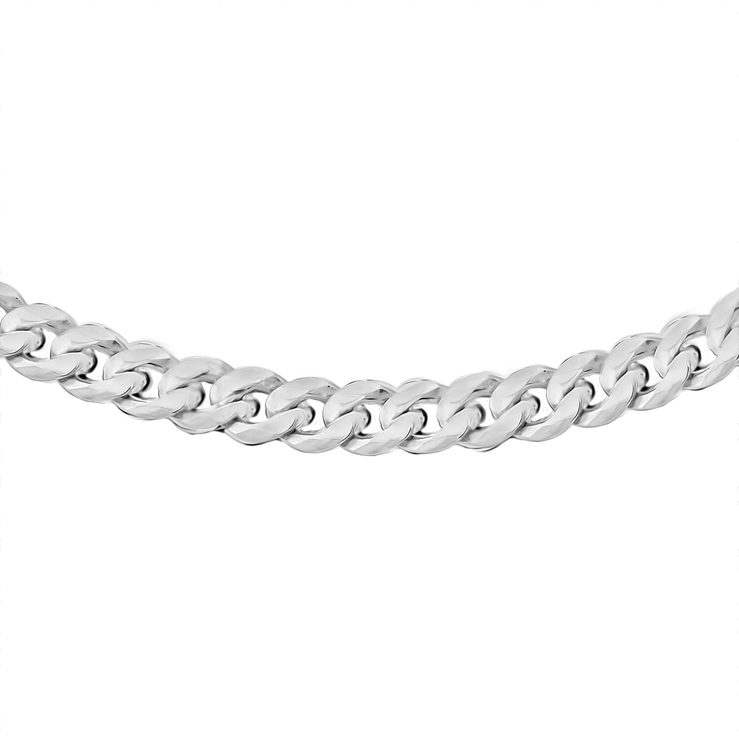 Sterling Silver Diamond Cut Panza Curb Chain 22 Inch 8926371 0