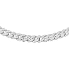 Sterling Silver Diamond Cut Panza Curb Chain 24 Inch