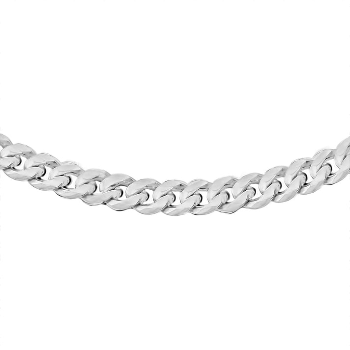 Sterling Silver Diamond Cut Panza Curb Chain 24 Inch 8927087 1