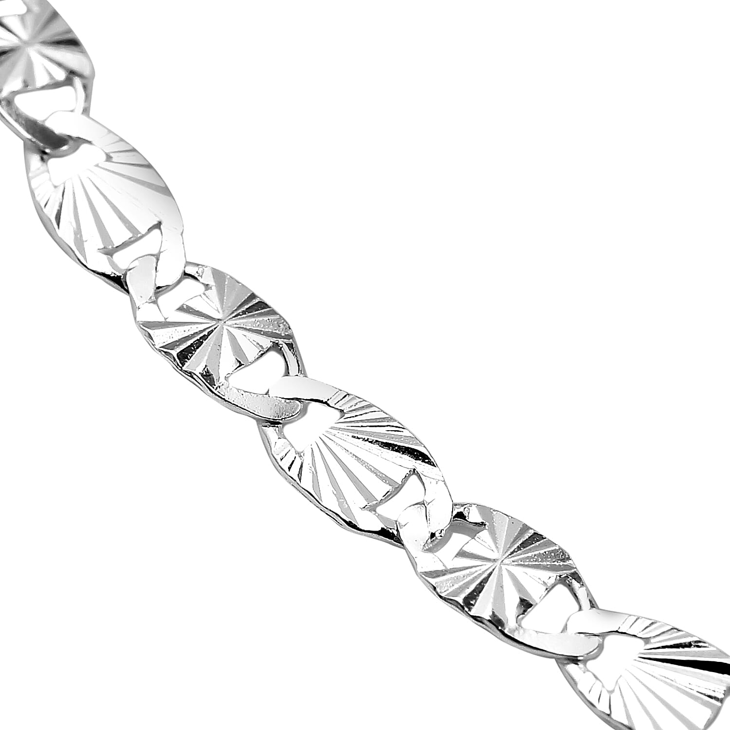 JCK Vegas CloseOut - Sterling Silver Diamond Cut Valentino Bracelet (Size - 7.50) 7148776 2