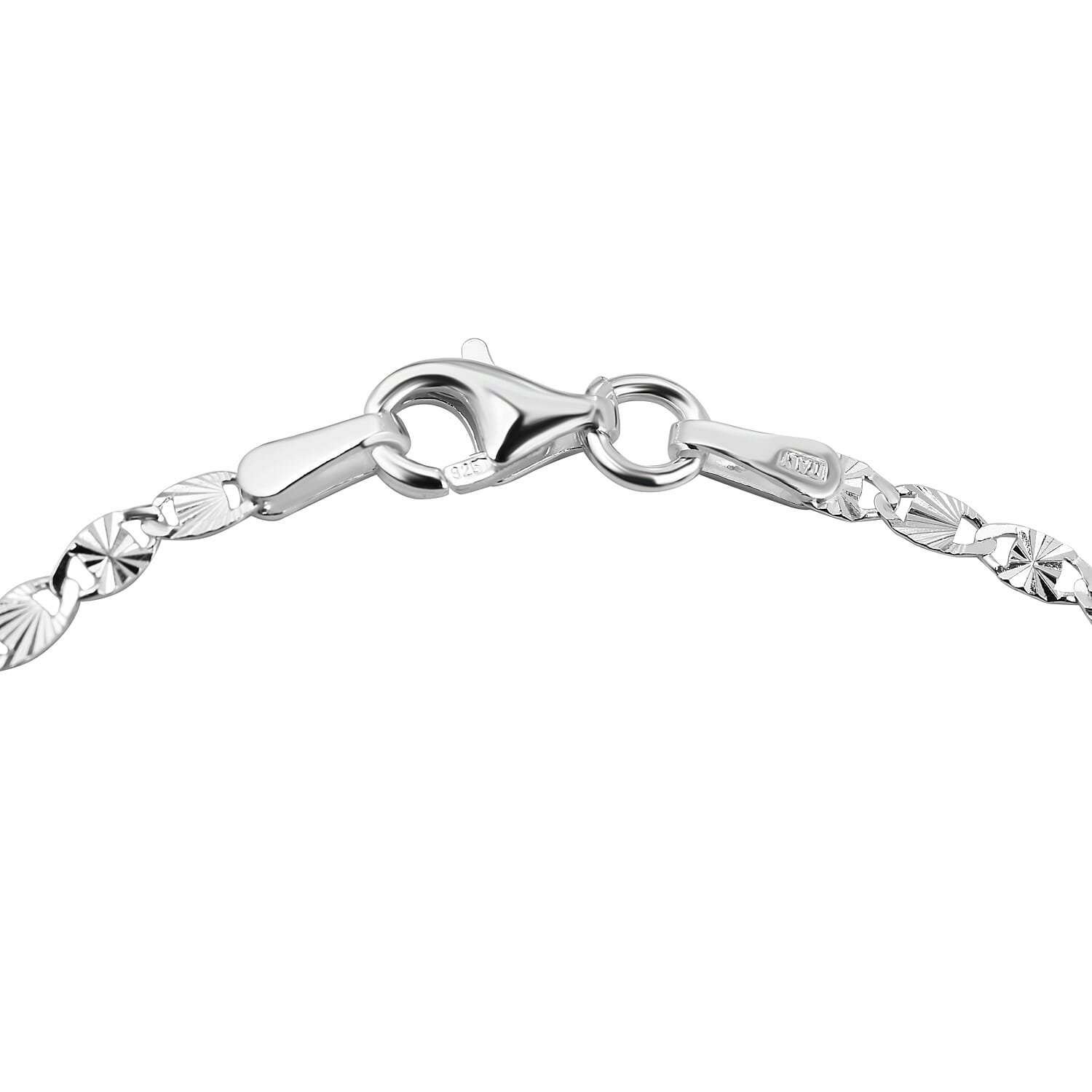 JCK Vegas CloseOut - Sterling Silver Diamond Cut Valentino Bracelet (Size - 7.50) 7148776 3
