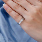 Platinum Overlay Sterling Silver Diamond Cut Spinner Ring