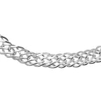 Sterling Silver Double Curb Bracelet (Size - 7.5),