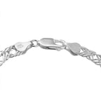 Sterling Silver Double Curb Bracelet (Size - 7.5),