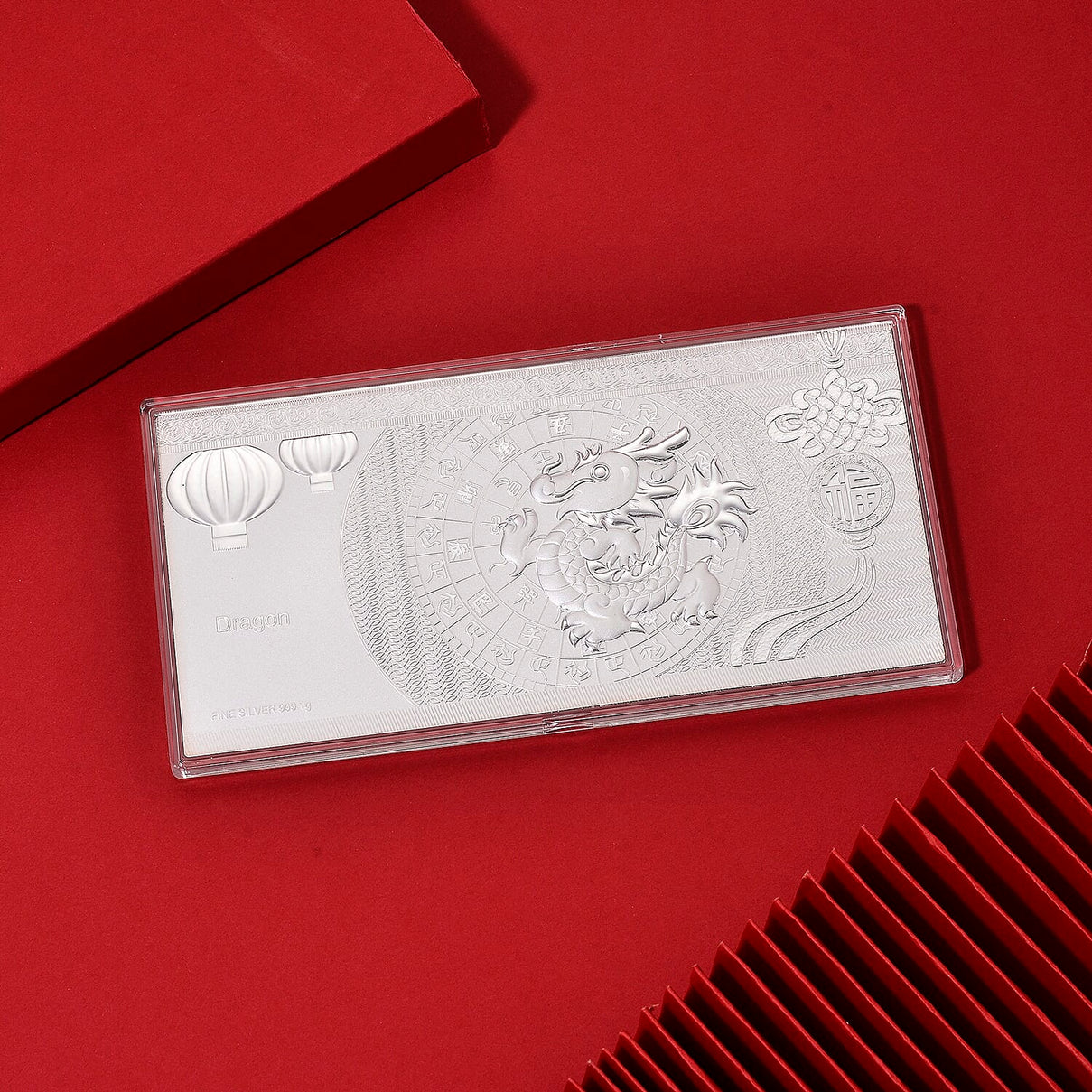 White Silver (99.9% Purity) Embossed Dragon Chakra Collectable 8356031 2