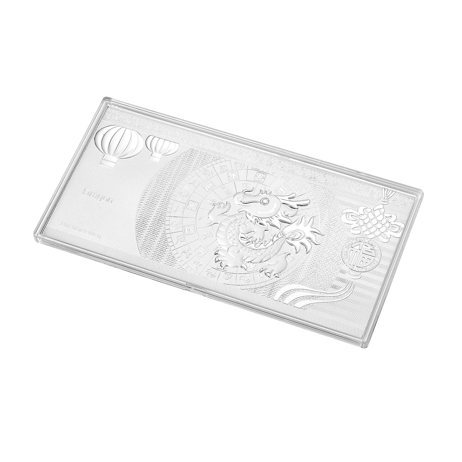 White Silver (99.9% Purity) Embossed Dragon Chakra Collectable 8356031 3