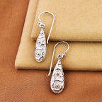 Royal Bali Collection - 18K Yellow Gold and Sterling Silver Teardrop Earrings