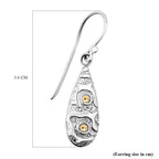 Royal Bali Collection - 18K Yellow Gold and Sterling Silver Teardrop Earrings