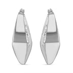 Designer Inspired- Sterling Silver Earring With Clasp, Silver Wt. 11 Gms
