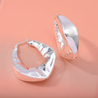 Designer Inspired- Sterling Silver Earring With Clasp, Silver Wt. 11 Gms