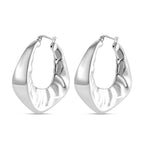 Designer Inspired- Sterling Silver Earring With Clasp, Silver Wt. 11 Gms