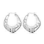 Designer Inspired- Sterling Silver Earring With Clasp, Silver Wt. 11 Gms