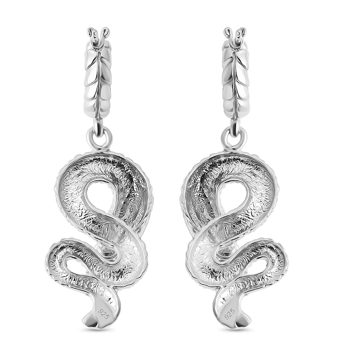 D'joy Royal Bali Collection Handmade Sterling Silver Dragon Earrings with Clasp 8055873 4