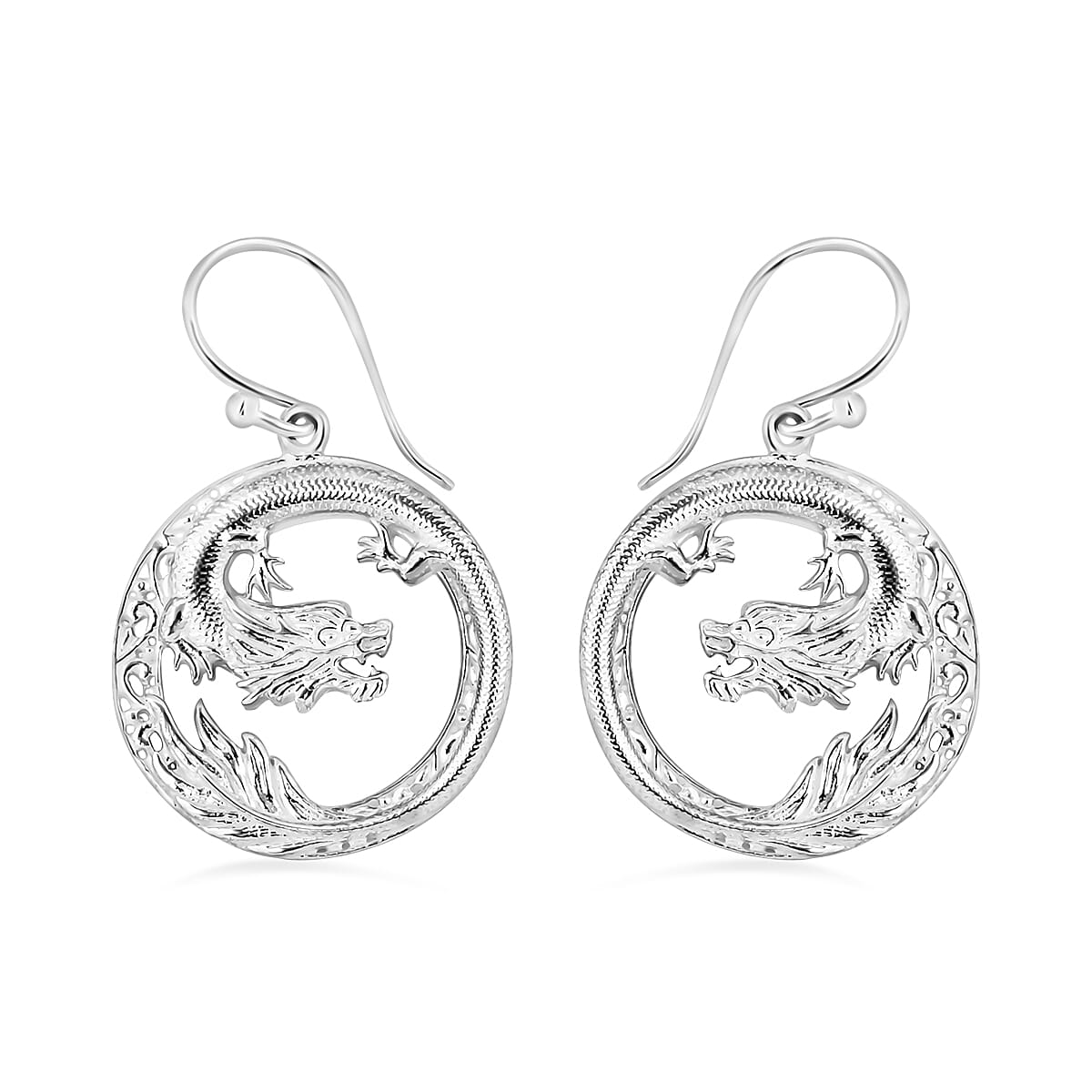 Royal Bali Collection - Sterling Silver Dragon Earrings, Silver Wt. 6.30 Gms 7748376 0