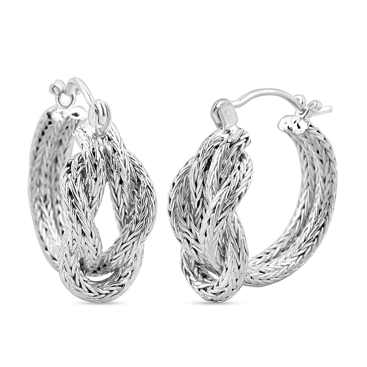 Royal Bali Collection - Sterling Silver Braided Earrings 7795426 0