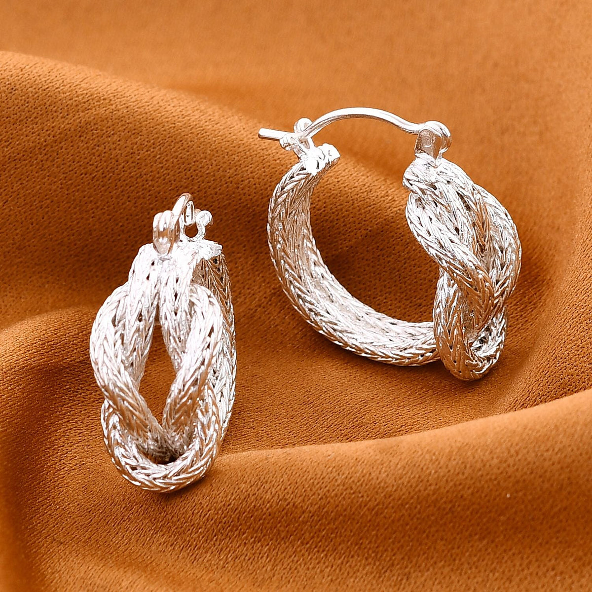 Royal Bali Collection - Sterling Silver Braided Earrings 7795426 1