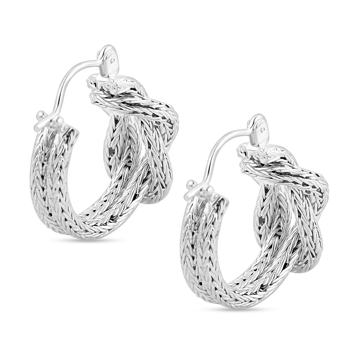 Royal Bali Collection - Sterling Silver Braided Earrings 7795426 3
