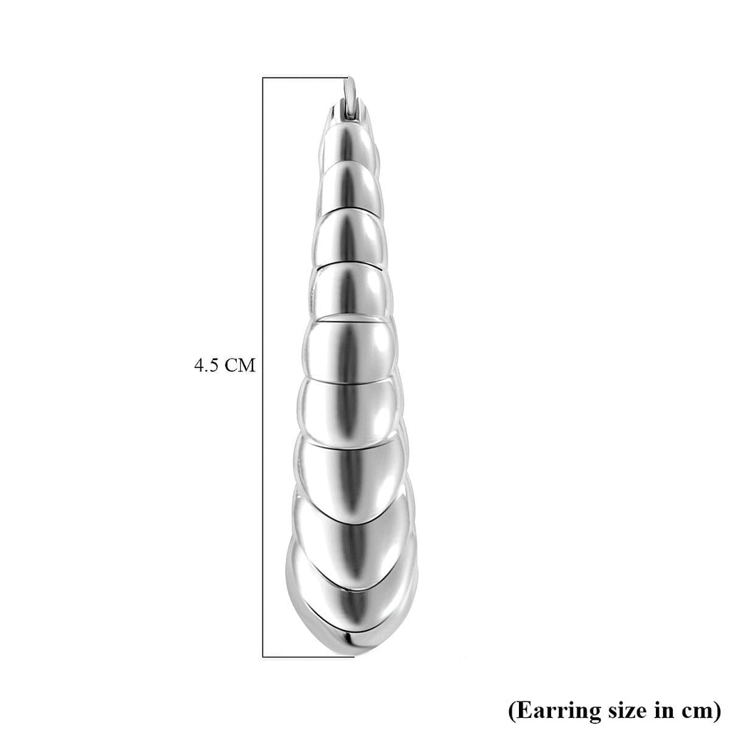 Designer Inspired - Sterling Silver Earring With Clasp Silver