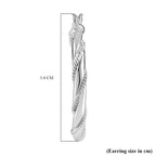 Sterling Silver Twisted Hoop Earrings, Silver Wt. 5.56 Gms