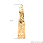 Treasure Of Siam - Sterling Silver Hoop Earrings with Clasp in Yellow Gold Plating