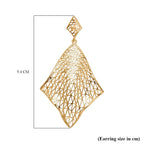 Treasure Of Siam - Sterling Silver Earrings with Push Back in Yellow Gold Plating
