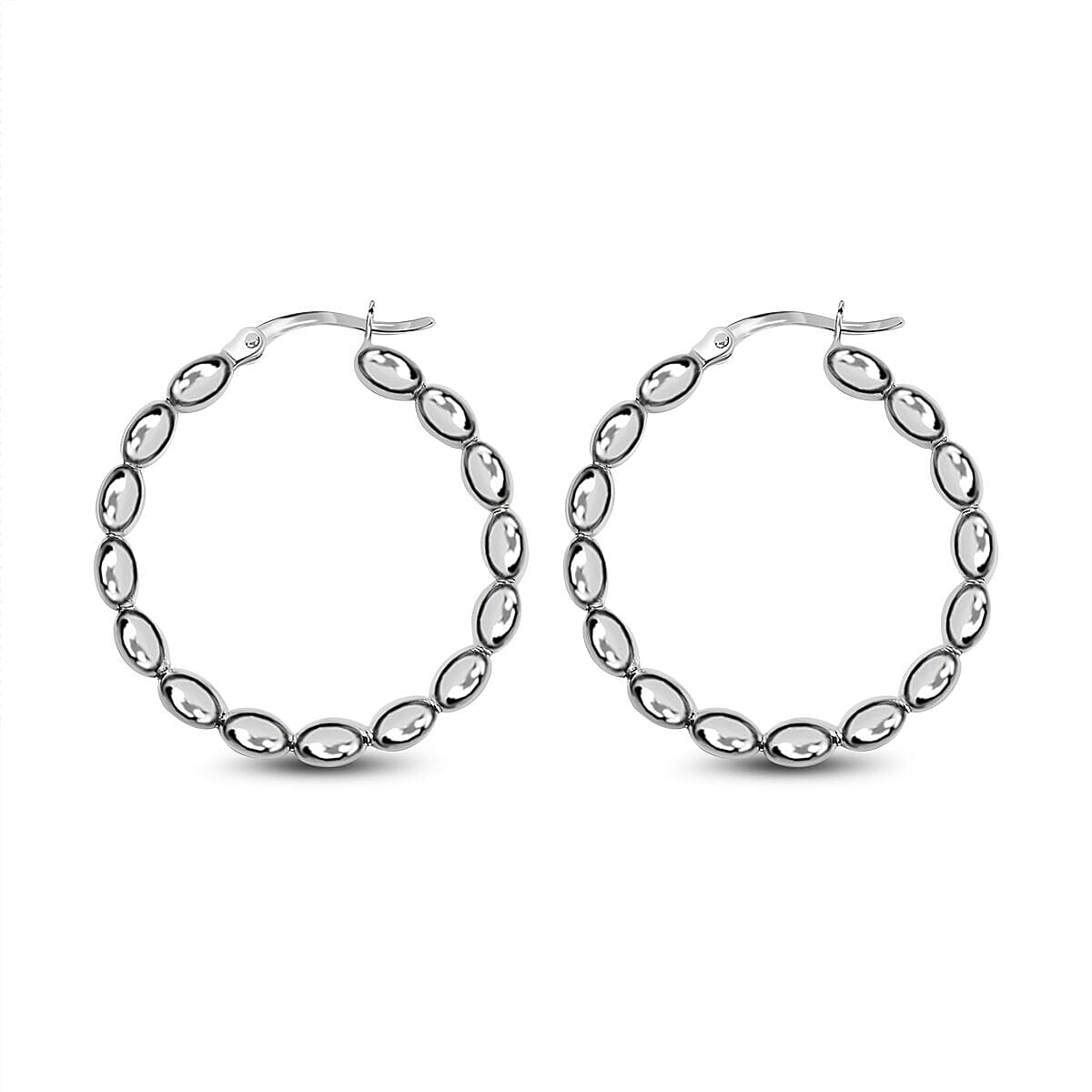 Sterling Silver Hoop Earrings (with Clasp), Silver Wt. 6.10 Gms 7280006 3