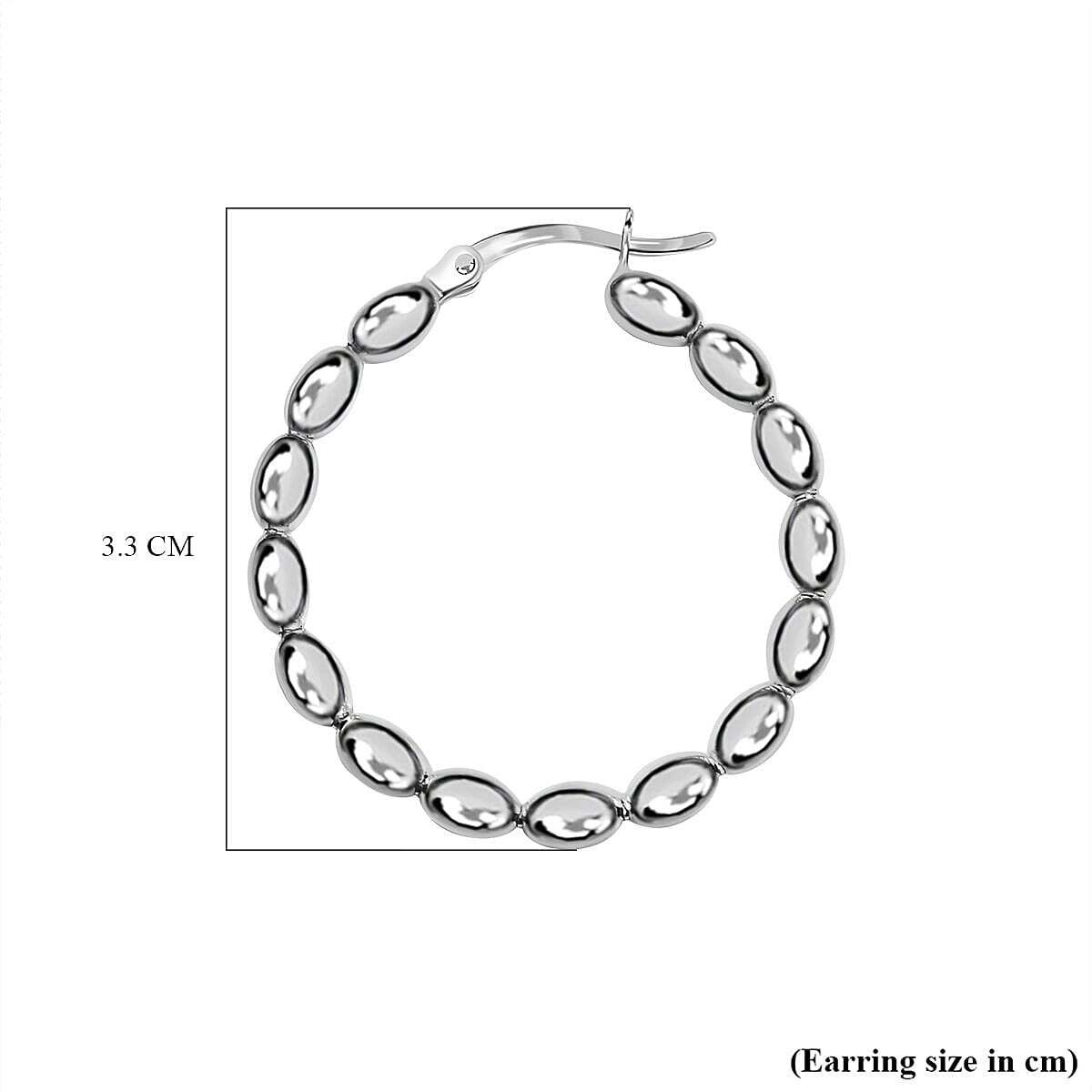 Sterling Silver Hoop Earrings (with Clasp), Silver Wt. 6.10 Gms 7280006 4