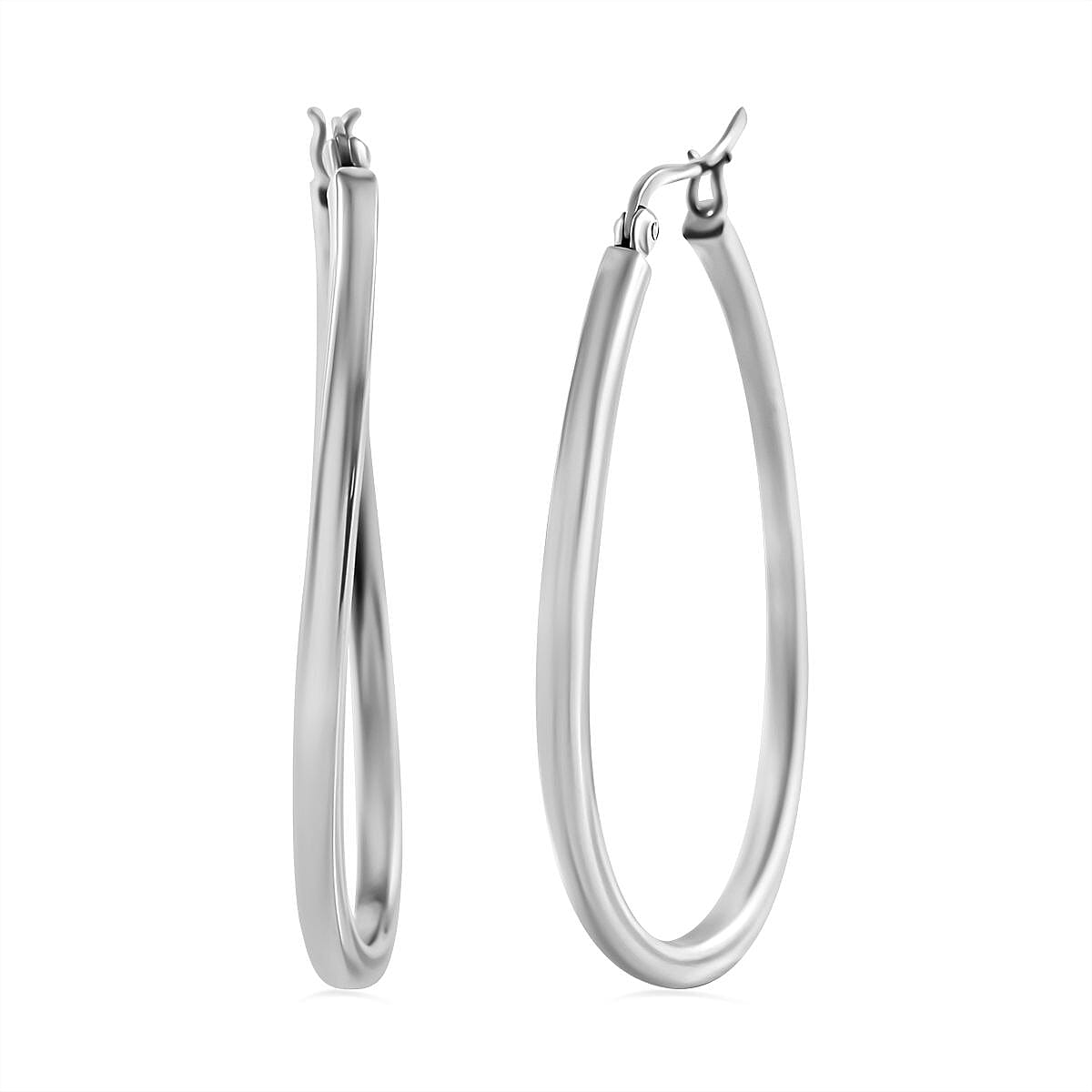 Sterling Silver Hoop Earrings, Silver Wt. 6.30 Gms 7791014 0