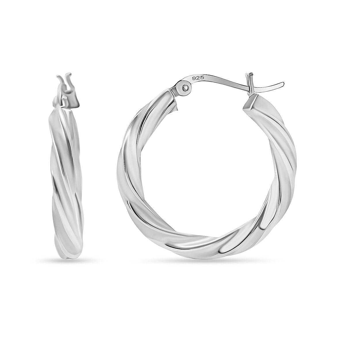 Treasure Of Siam - Sterling Silver Hoop Earring with Clasp 8194295 0