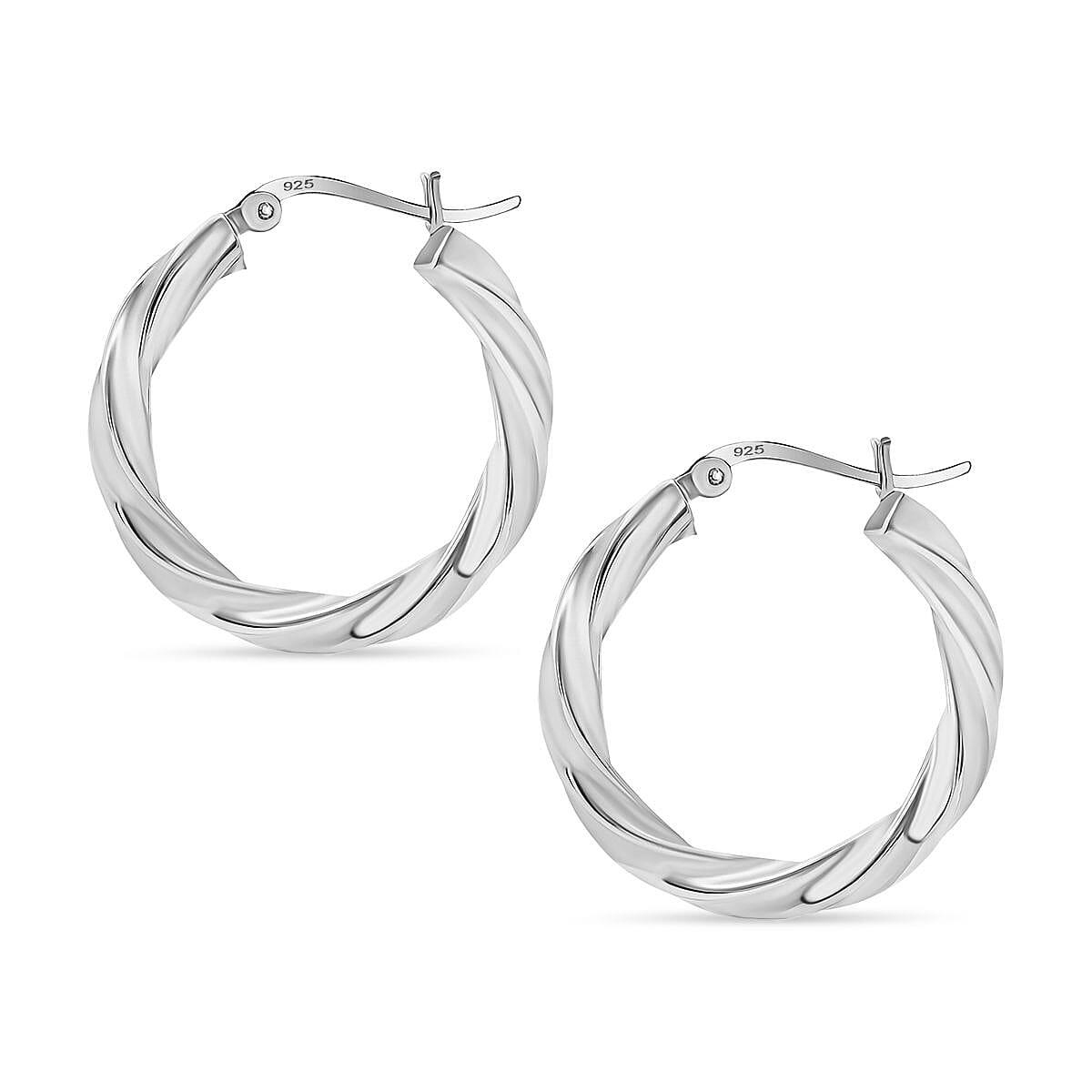 Treasure Of Siam - Sterling Silver Hoop Earring with Clasp 8194295 3