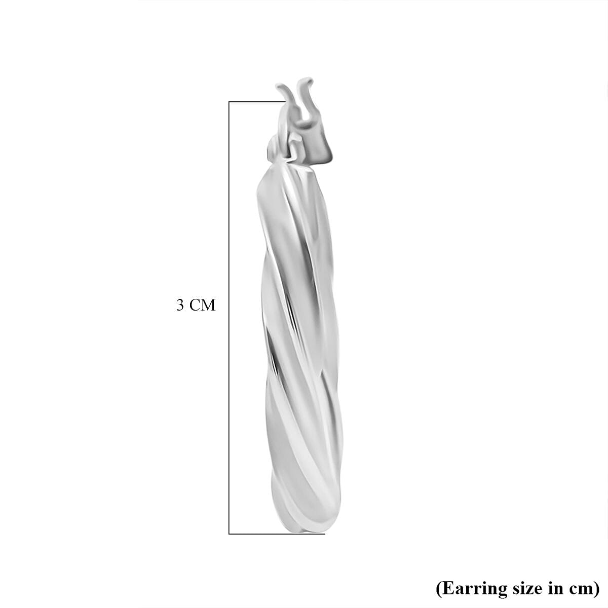 Treasure Of Siam - Sterling Silver Hoop Earring with Clasp 8194295 4