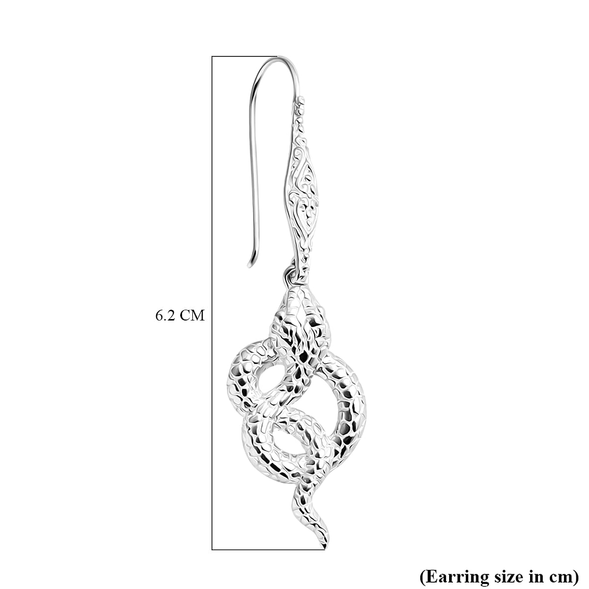 Royal Bali Collection Sterling Silver Coiled Snake Earring with Hook 8237047 4