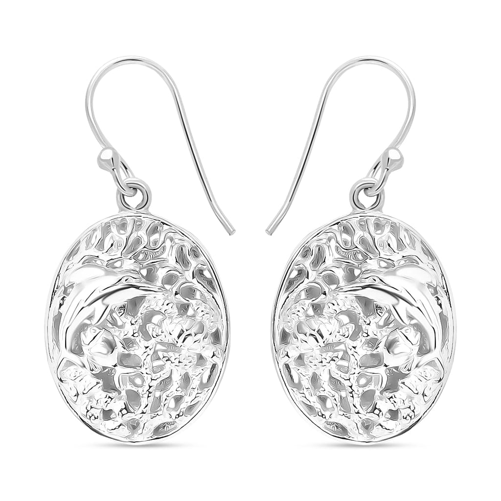Royal Bali Collection Sterling Silver Earring with Hook, Silver Wt. 6.30 Gms.
