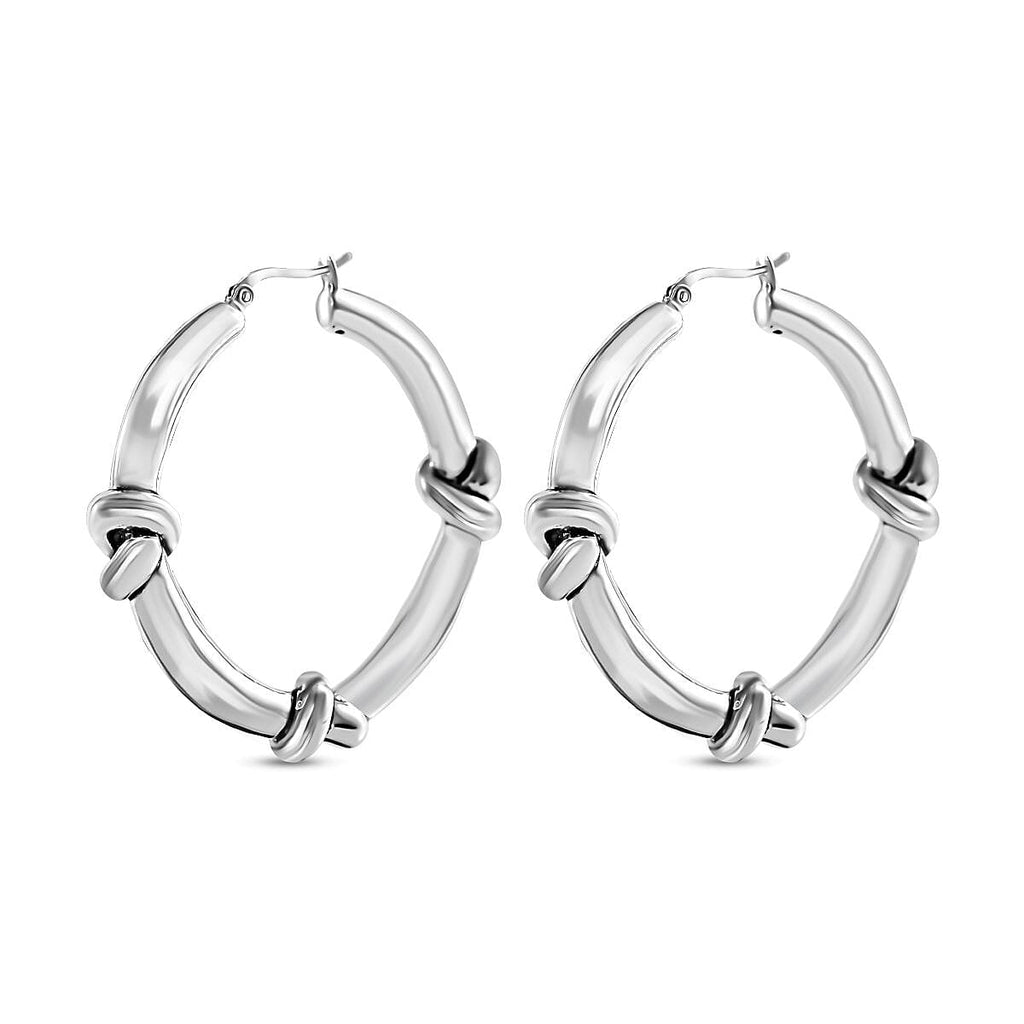 Designer Inspired Closeout  Sterling Silver KNOT Earring With Clasp
