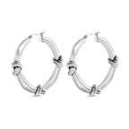 Designer Inspired Closeout  Sterling Silver KNOT Earring With Clasp