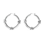 Designer Inspired Closeout  Sterling Silver KNOT Earring With Clasp