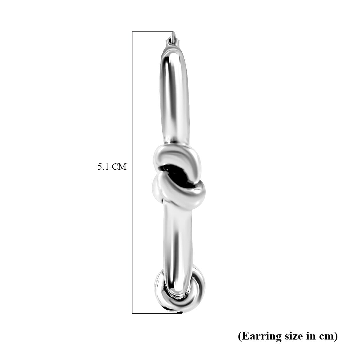 Designer Inspired Closeout  Sterling Silver KNOT Earring With Clasp 7801292 5