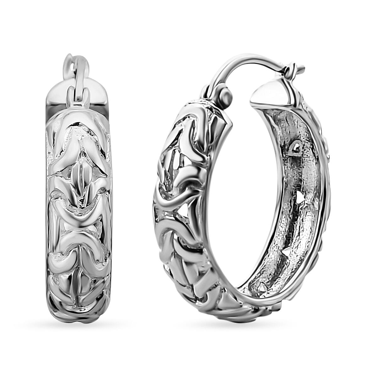 Royal Bali - Sterling Silver Hoop Earrings Silver Wt. 6.20 Gms 7408671 0