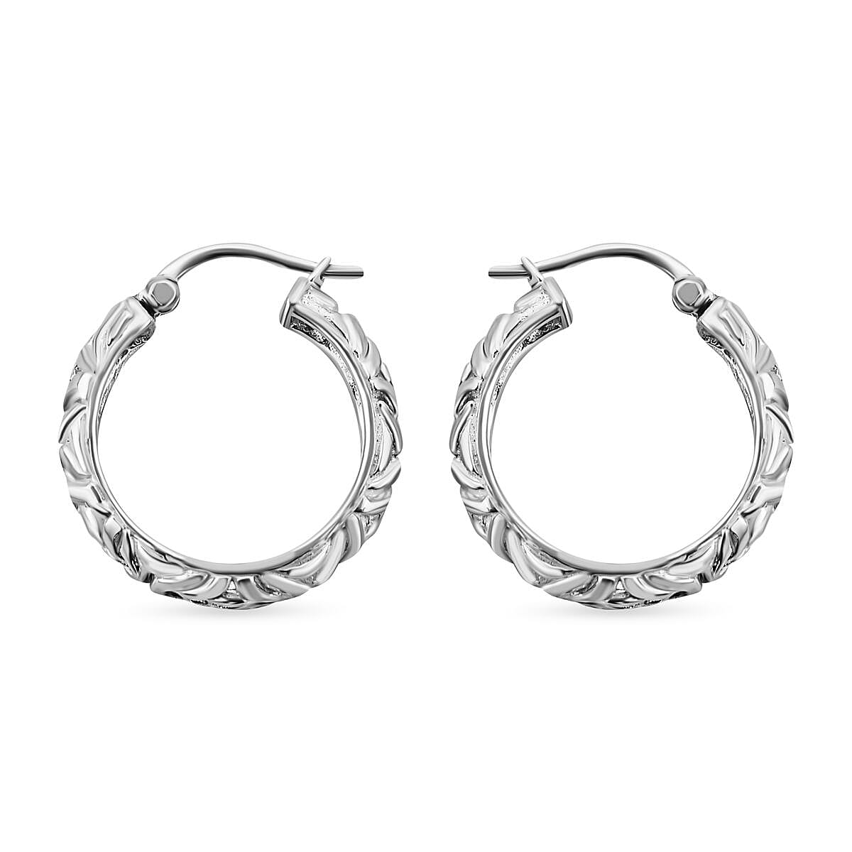 Royal Bali - Sterling Silver Hoop Earrings Silver Wt. 6.20 Gms 7408671 4