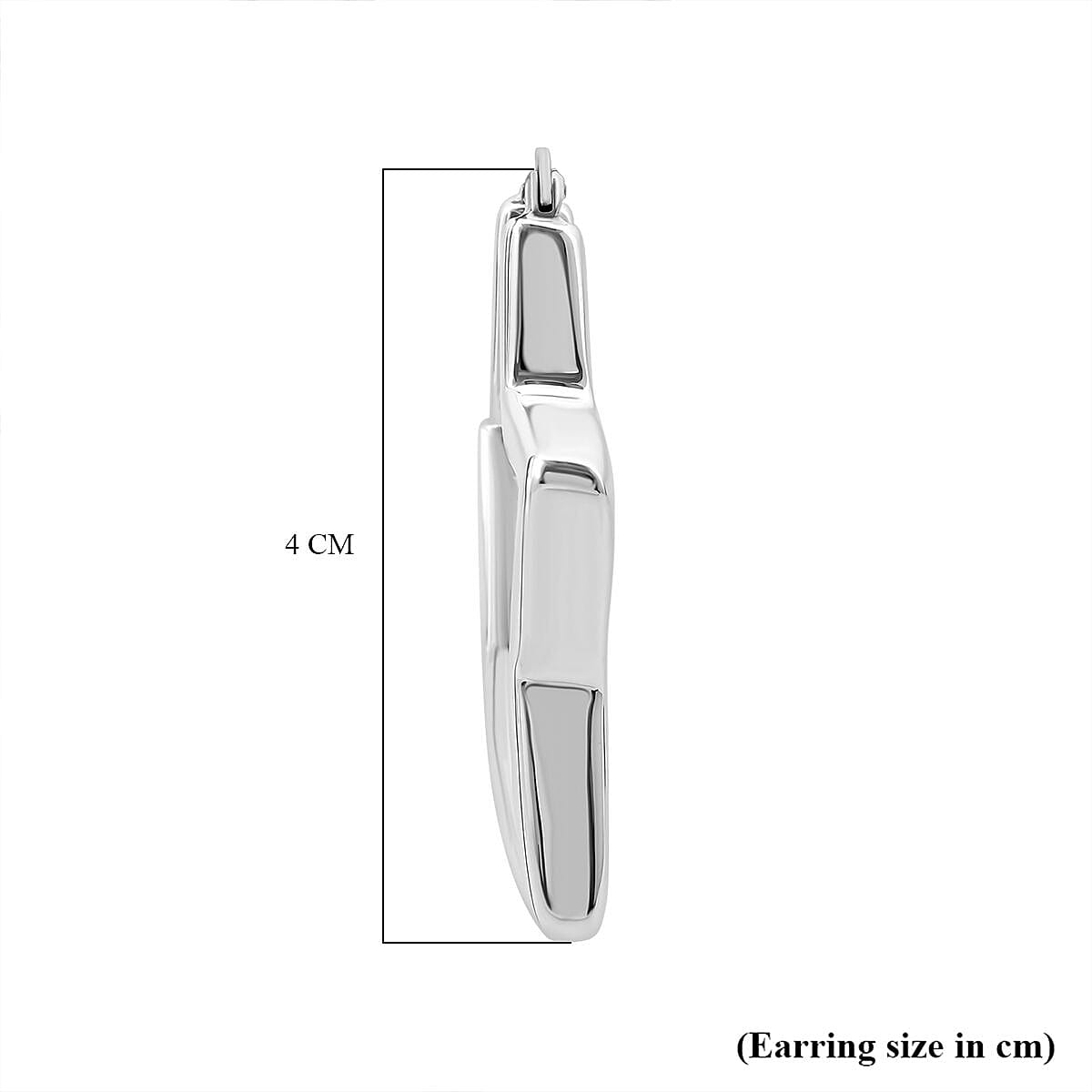 Close Out Deal- Sterling Silver Star Hoop Earring with Clasp 8248552 4