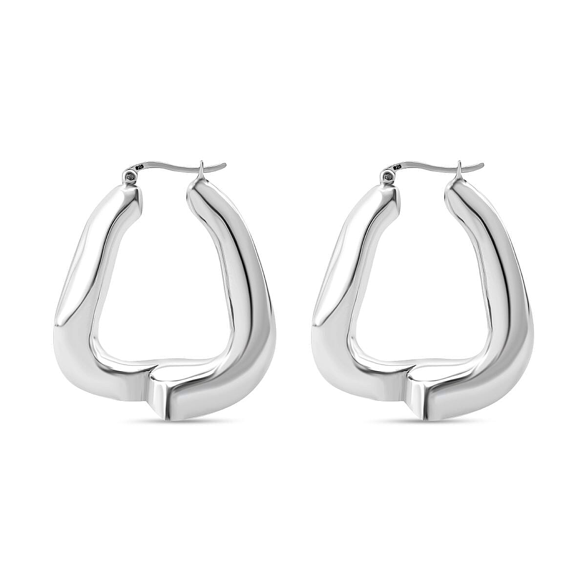 Designer Inspired Thai Sterling Silver Hoop Earring with Clasp 8248544 2