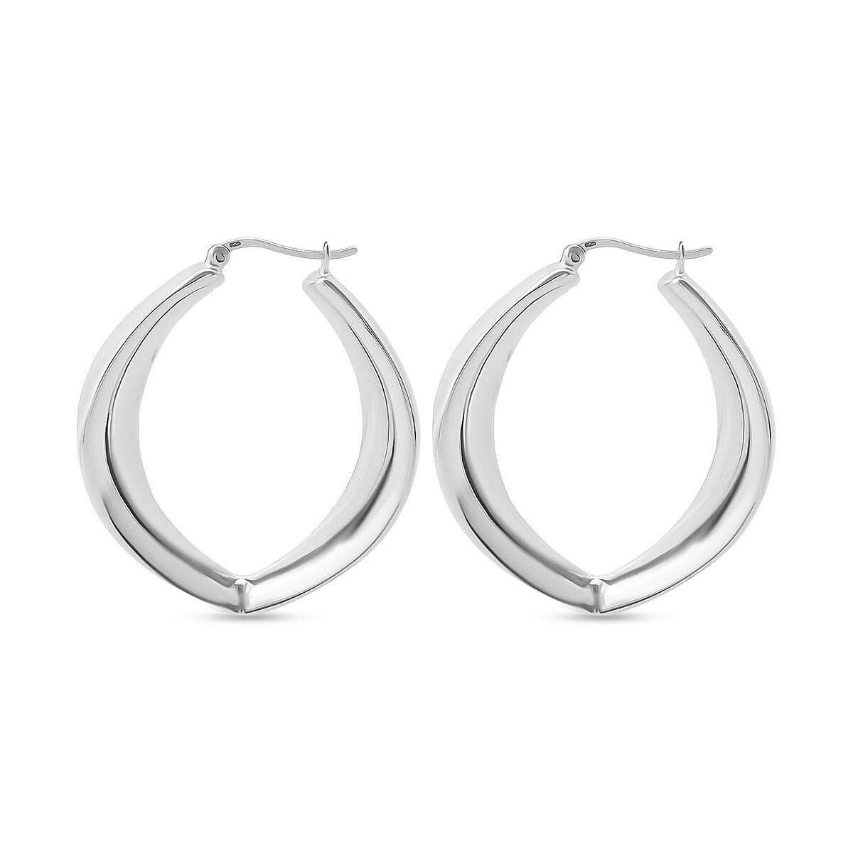 Designer Inspired Thai Sterling Silver Hoop Earring with Clasp 8248545 3