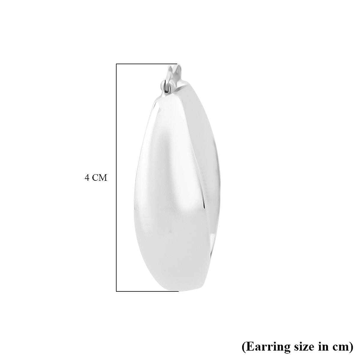 Designer Inspired Thai Sterling Silver Hoop Earring with Clasp 8248545 4