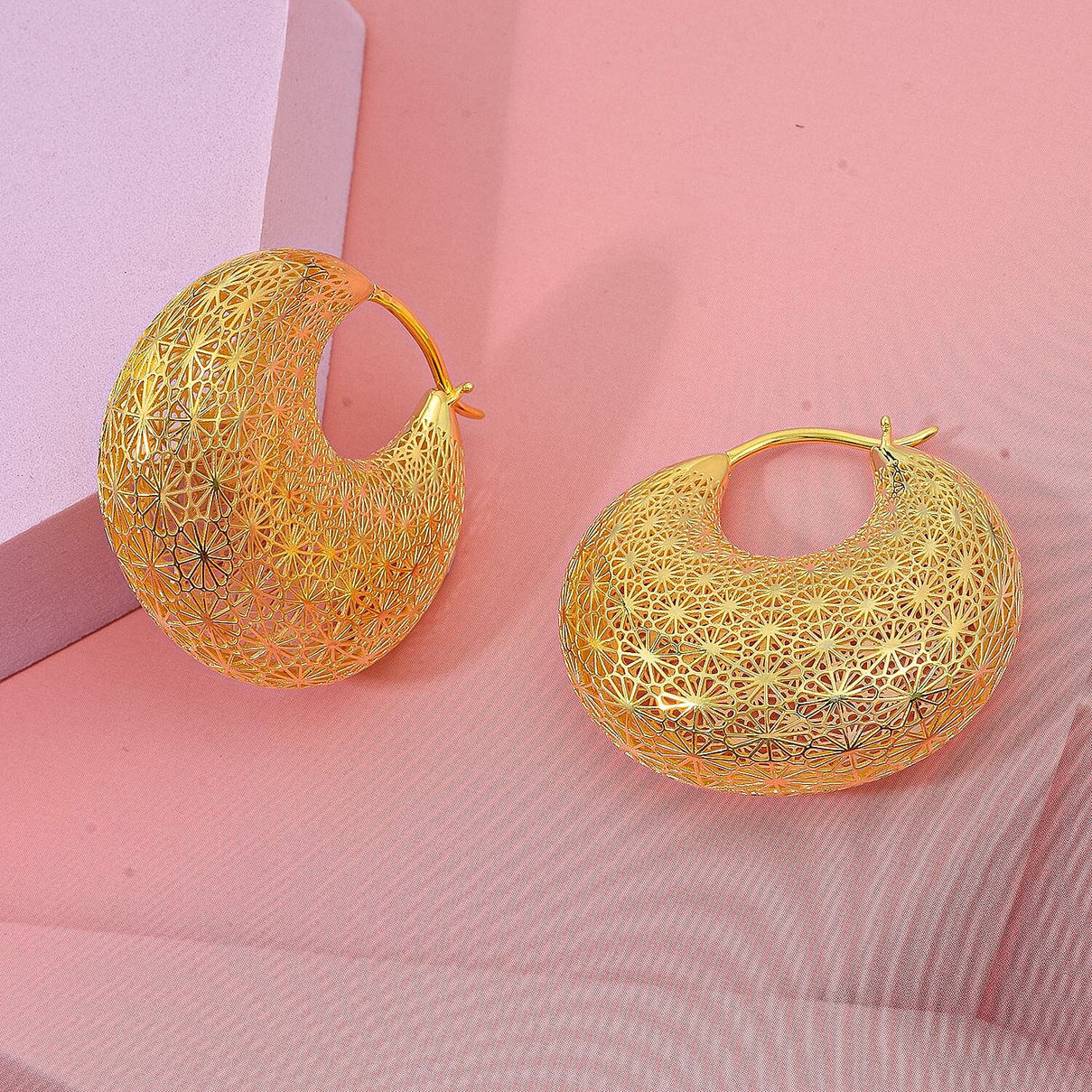 Sterling Silver Earring with Clasp in Yellow Gold Plating, Silver Wt. 11.24 Gms. 8239481 1