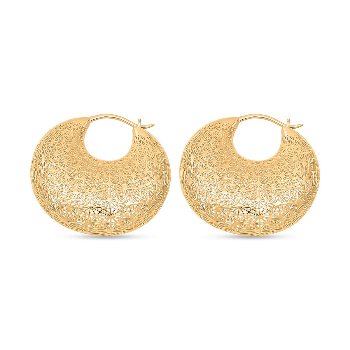 Sterling Silver Earring with Clasp in Yellow Gold Plating, Silver Wt. 11.24 Gms. 8239481 3