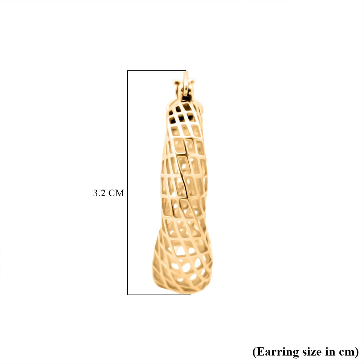 Sterling Silver Earring with Clasp in Yellow Gold Plating, Silver Wt. 6.80 Gms. 8239482 4