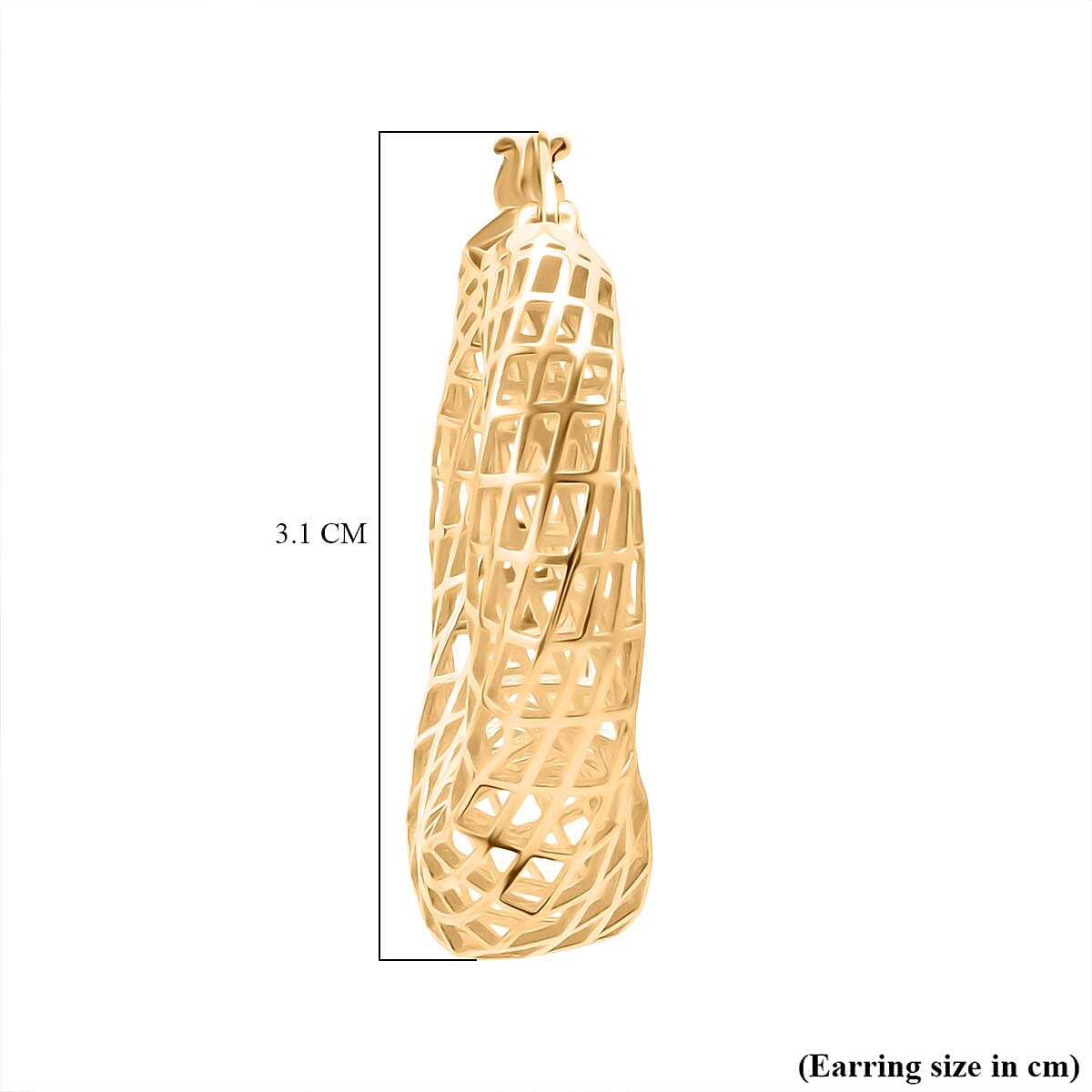 Sterling Silver Earring with Clasp in Yellow Gold Plating, Silver Wt. 6.75 Gms. 8239483 4