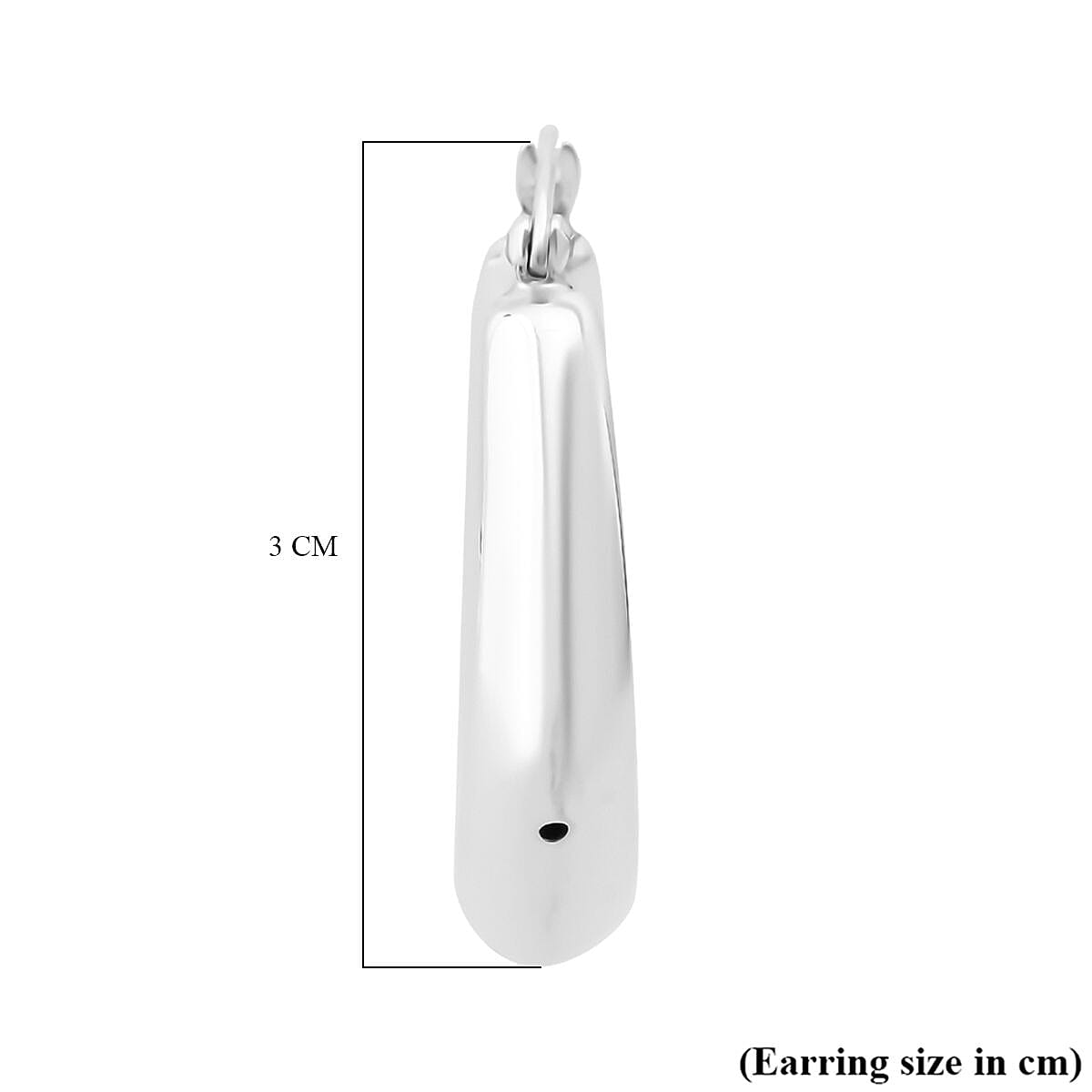Designer Inspired Thai Sterling Silver Hoop Earring with Clasp 8248554 4
