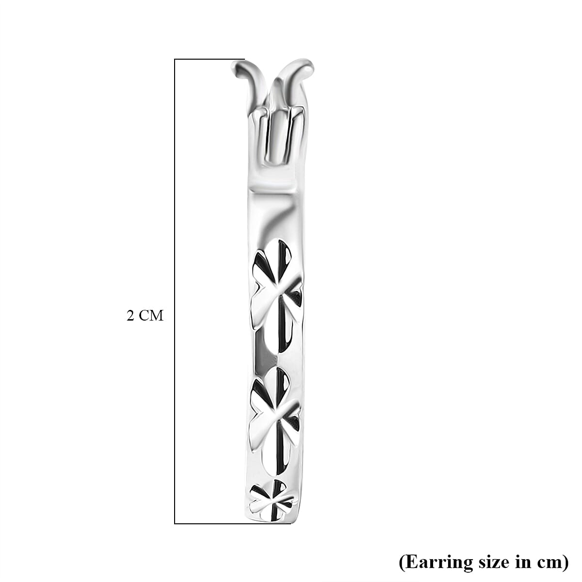 Sterling Silver Diamond Cut Hoop Earrings with Clasp 8282726 5